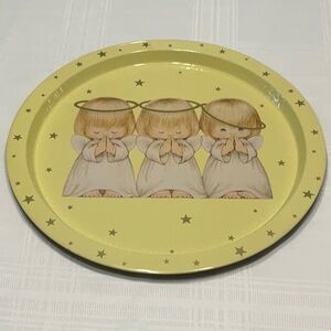 Yellow Plate with Angel Design